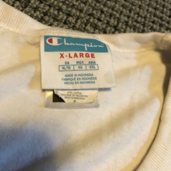 Champion Logo Tee XL MTV Crossover White Cotton - Picture 4 of 9